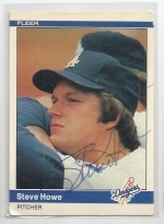 Steve Howe Autographed Card JSA (Los Angeles Dodgers)